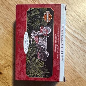 Hallmark Keepsake Red and Silver Motorcycle Ornament